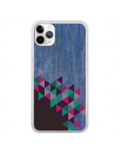 Coque iPhone 11 Pro Wood Bois Azteque Triangles Archiwoo...