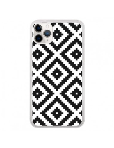 Coque iPhone 11 Pro Diamond Chevron Black and White - Pura Vida