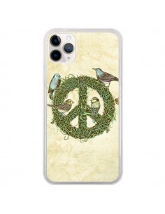 Coque iPhone 11 Pro Peace And Love Nature Oiseaux -...