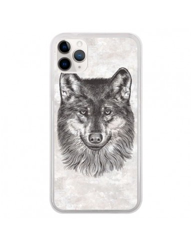 Coque iPhone 11 Pro Loup Gris - Rachel Caldwell