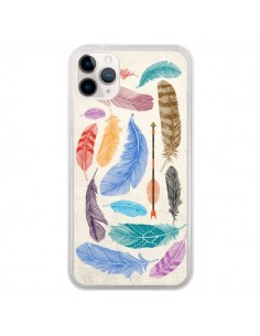 Coque iPhone 11 Pro Feather Plumes Multicolores - Rachel...