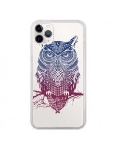 Coque iPhone 11 Pro Hibou Chouette Owl Transparente -...