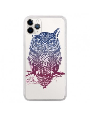 Coque iPhone 11 Pro Hibou Chouette Owl Transparente - Rachel Caldwell