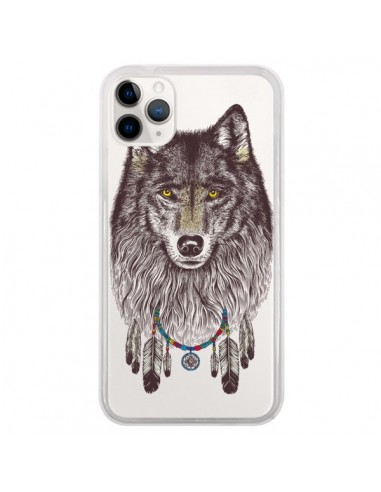 Coque iPhone 11 Pro Loup Wolf Attrape Reves Transparente - Rachel Caldwell