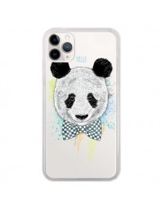 Coque iPhone 11 Pro Panda Noeud Papillon Transparente -...