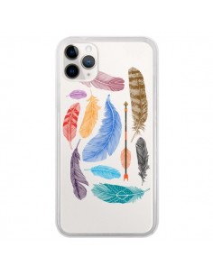 Coque iPhone 11 Pro Plume Feather Couleur Transparente -...