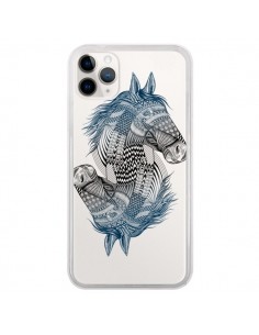 Coque iPhone 11 Pro Cheval Horse Double Transparente -...