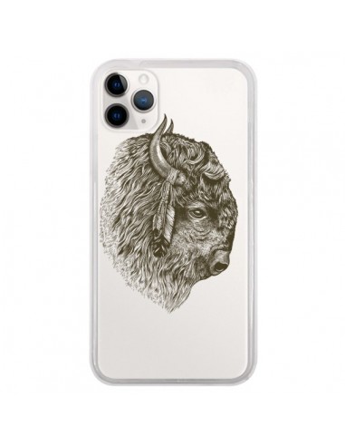 Coque iPhone 11 Pro Buffalo Bison Transparente - Rachel Caldwell