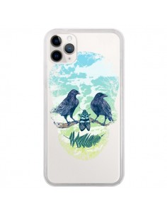 Coque iPhone 11 Pro Tête de Mort Nature Transparente -...