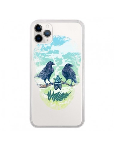 Coque iPhone 11 Pro Tête de Mort Nature Transparente - Rachel Caldwell