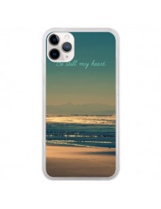 Coque iPhone 11 Pro Be still my heart Mer Sable Beach...