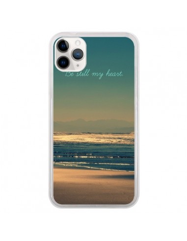 Coque iPhone 11 Pro Be still my heart Mer Sable Beach Ocean - R Delean