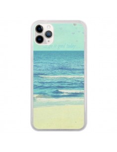 Coque iPhone 11 Pro Life good day Mer Ocean Sable Plage...