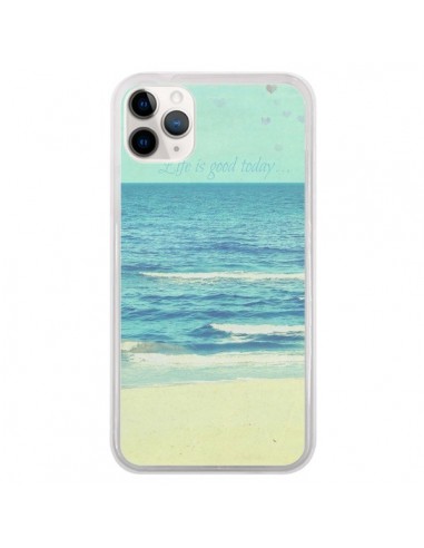 Coque iPhone 11 Pro Life good day Mer Ocean Sable Plage Paysage - R Delean