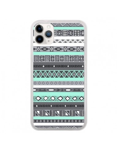 Coque iPhone 11 Pro Azteque Aztec Bleu Pastel - Rex Lambo