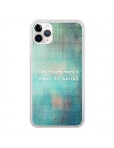 Coque iPhone 11 Pro The heart wants what it wants Coeur -...