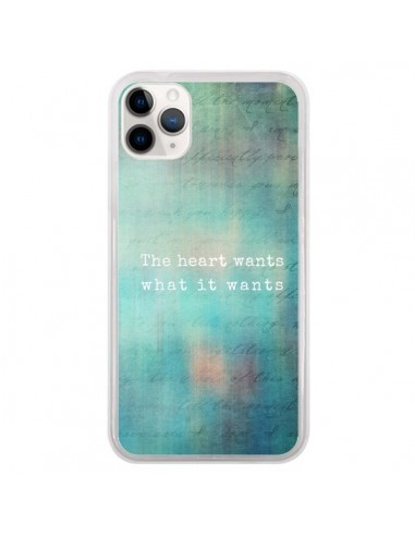 Coque iPhone 11 Pro The heart wants what it wants Coeur - Sylvia Cook