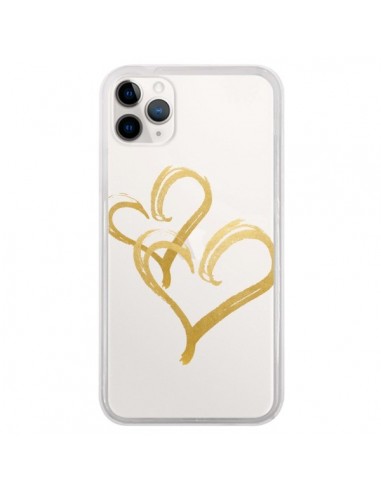 Coque iPhone 11 Pro Deux Coeurs Love Amour Transparente - Sylvia Cook