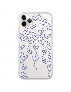 Coque iPhone 11 Pro Floating hearts coeurs flottants...