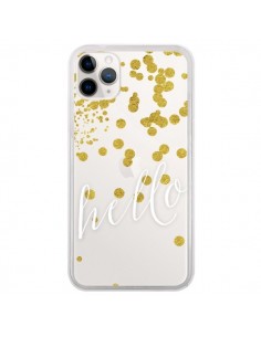 Coque iPhone 11 Pro Hello, Bonjour Transparente - Sylvia...