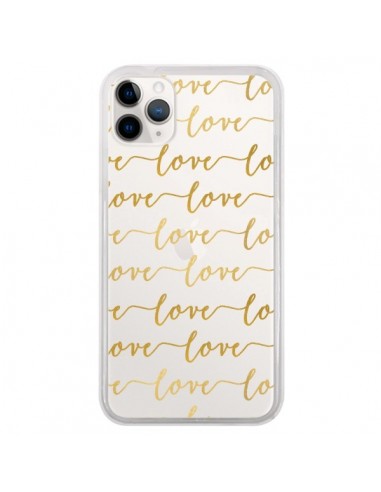 Coque iPhone 11 Pro Love Amour Repeating Transparente - Sylvia Cook
