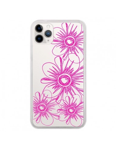Coque iPhone 11 Pro Spring Flower Fleurs Roses Transparente - Sylvia Cook