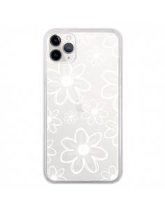 Coque iPhone 11 Pro Mandala Blanc White Flower...