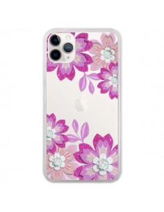 Coque iPhone 11 Pro Winter Flower Rose, Fleurs d'Hiver...