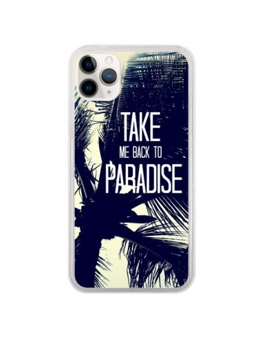 Coque iPhone 11 Pro Take me back to paradise USA Palmiers - Tara Yarte