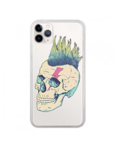 Coque iPhone 11 Pro Tête de Mort Crane Punk Transparente - Victor Vercesi