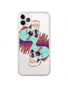 Coque iPhone 11 Pro Tête de Mort Crane Punk Double...