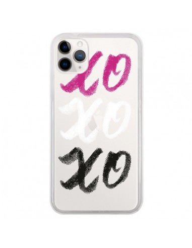 Coque iPhone 11 Pro XoXo Rose Blanc Noir Transparente - Yohan B.