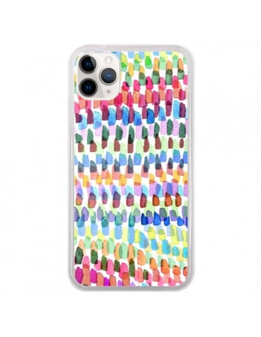 Coque iPhone 11 Pro Artsy Strokes Stripes Colorful - Ninola Design