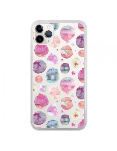 Coque iPhone 11 Pro Big Watery Dots Pink - Ninola Design