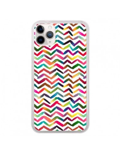 Coque iPhone 11 Pro Chevron Stripes Multicolored - Ninola Design