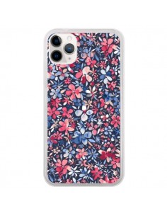 Coque iPhone 11 Pro Colorful Little Flowers Navy - Ninola...