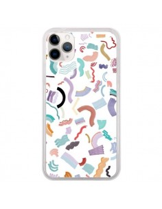 Coque iPhone 11 Pro Curly and Zigzag Stripes White -...