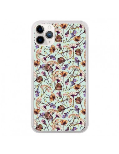 Coque iPhone 11 Pro Dry Blue Flowers - Ninola Design