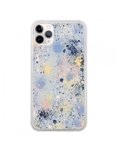 Coque iPhone 11 Pro Gradient Watercolor Lines Blue - Ninola Design