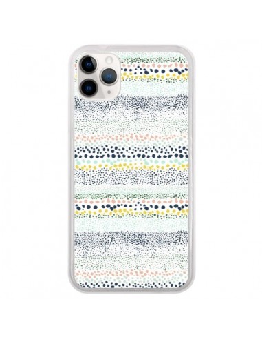 Coque iPhone 11 Pro Little Textured Dots Green - Ninola Design