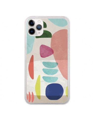 Coque iPhone 11 Pro Moody Geometry Multi White - Ninola Design