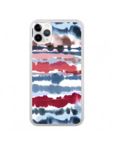 Coque iPhone 11 Pro Smoky Marble Watercolor Dark - Ninola Design