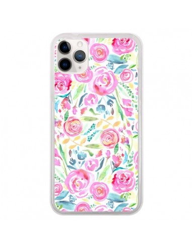 Coque iPhone 11 Pro Speckled Watercolor Pink - Ninola Design