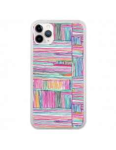 Coque iPhone 11 Pro Watercolor Linear Meditation Pink -...