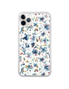 Coque iPhone 11 Pro Watery Hibiscus Blue - Ninola Design