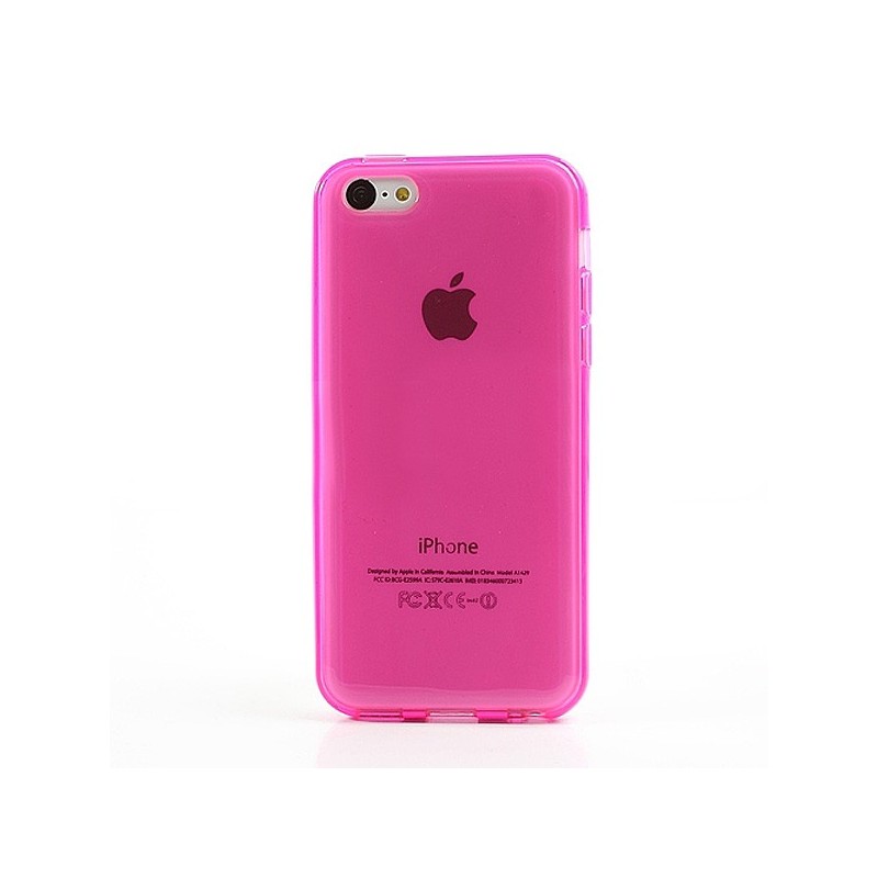 Coque Tranparente de Couleurs en Silicone pour iPhone 5C