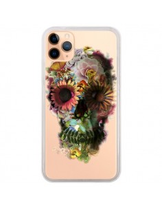 Coque iPhone 11 Pro Max Skull Flower Tête de Mort...
