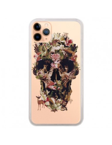 Coque iPhone 11 Pro Max Jungle Skull Tête de Mort Transparente - Ali Gulec