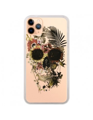 Coque iPhone 11 Pro Max Garden Skull Tête de Mort Transparente - Ali Gulec