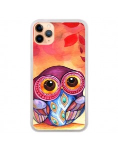 Coque iPhone 11 Pro Max Chouette Feuilles Automne - Annya...